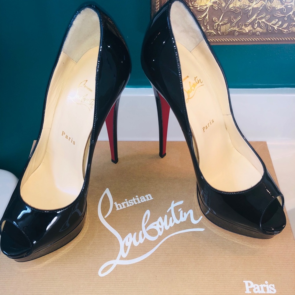Christian Louboutin Fetish Peep-Toe Platform Pump